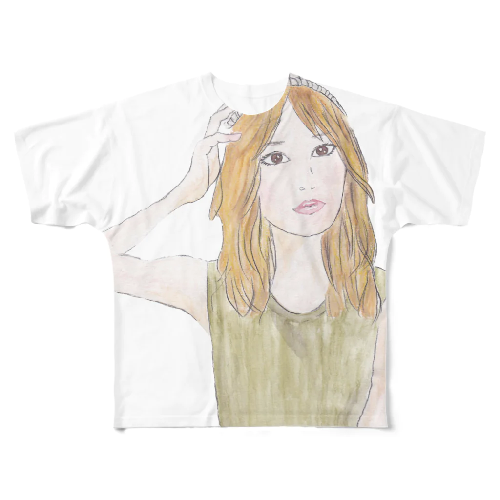 miho arieceの綺麗なお姉さん　No.1-2 All-Over Print T-Shirt