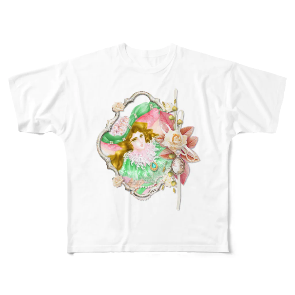 天野音色　癒し画像　healingのマディアン All-Over Print T-Shirt