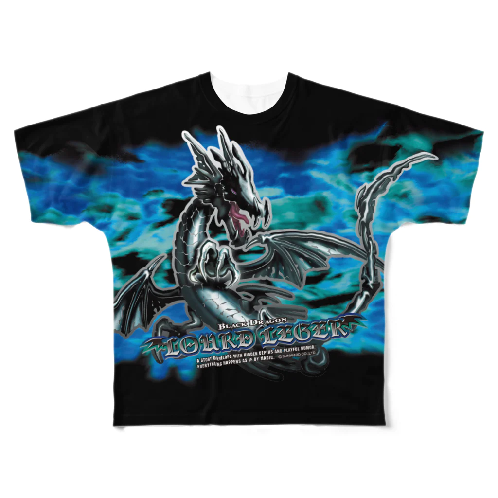 SUNWARD-1988のルールレジェ-BLACK DRAGON- フルグラフィックTシャツ