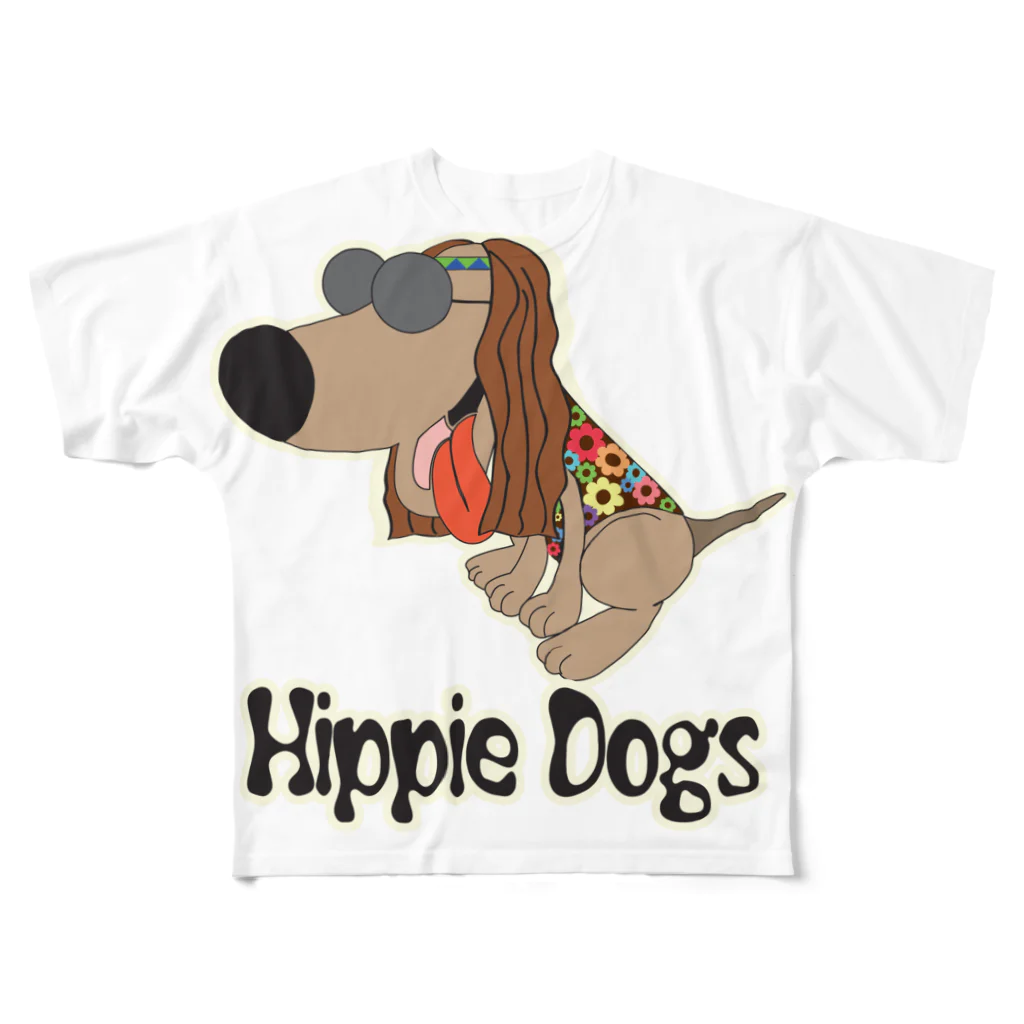 Hippie Dogs Shopのデカプリント All-Over Print T-Shirt