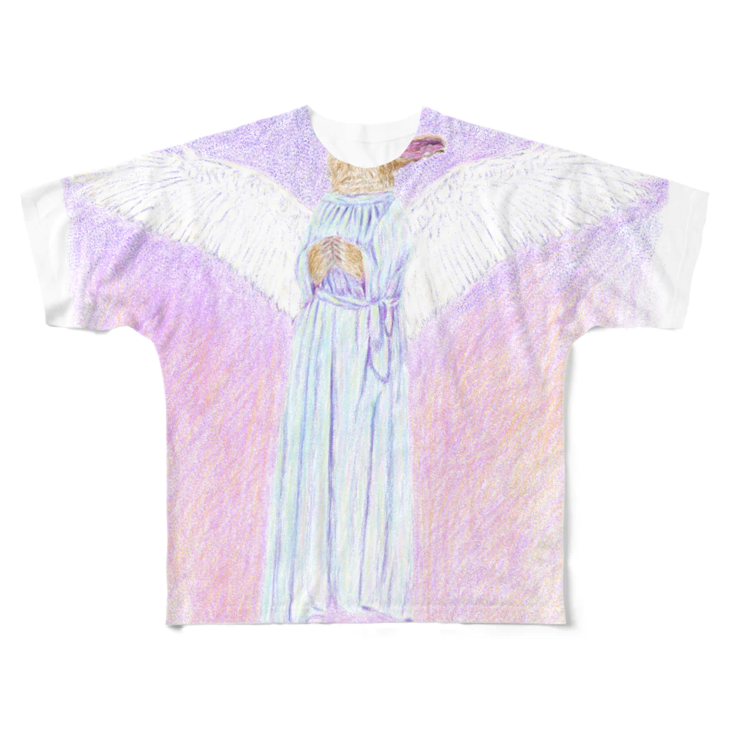 AngelRabbitsの天使うさぎの祈り フルグラフィックTシャツ