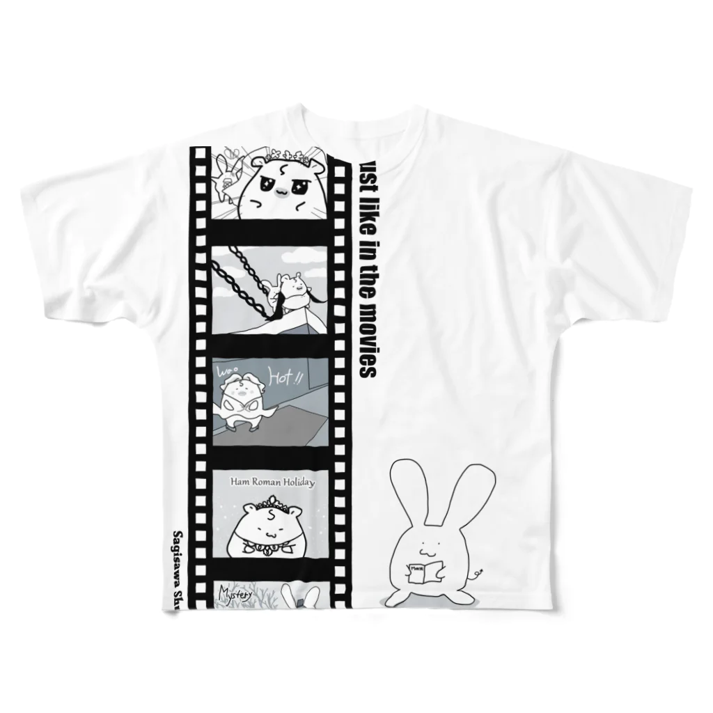 BabyShu shopのシネマ鷺ハムシリーズ All-Over Print T-Shirt