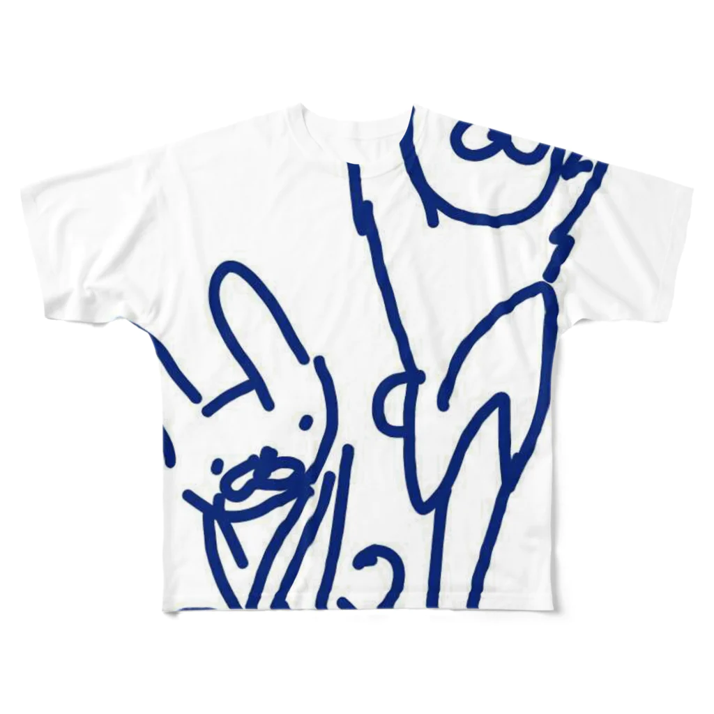 omotisanのうさぎさん All-Over Print T-Shirt