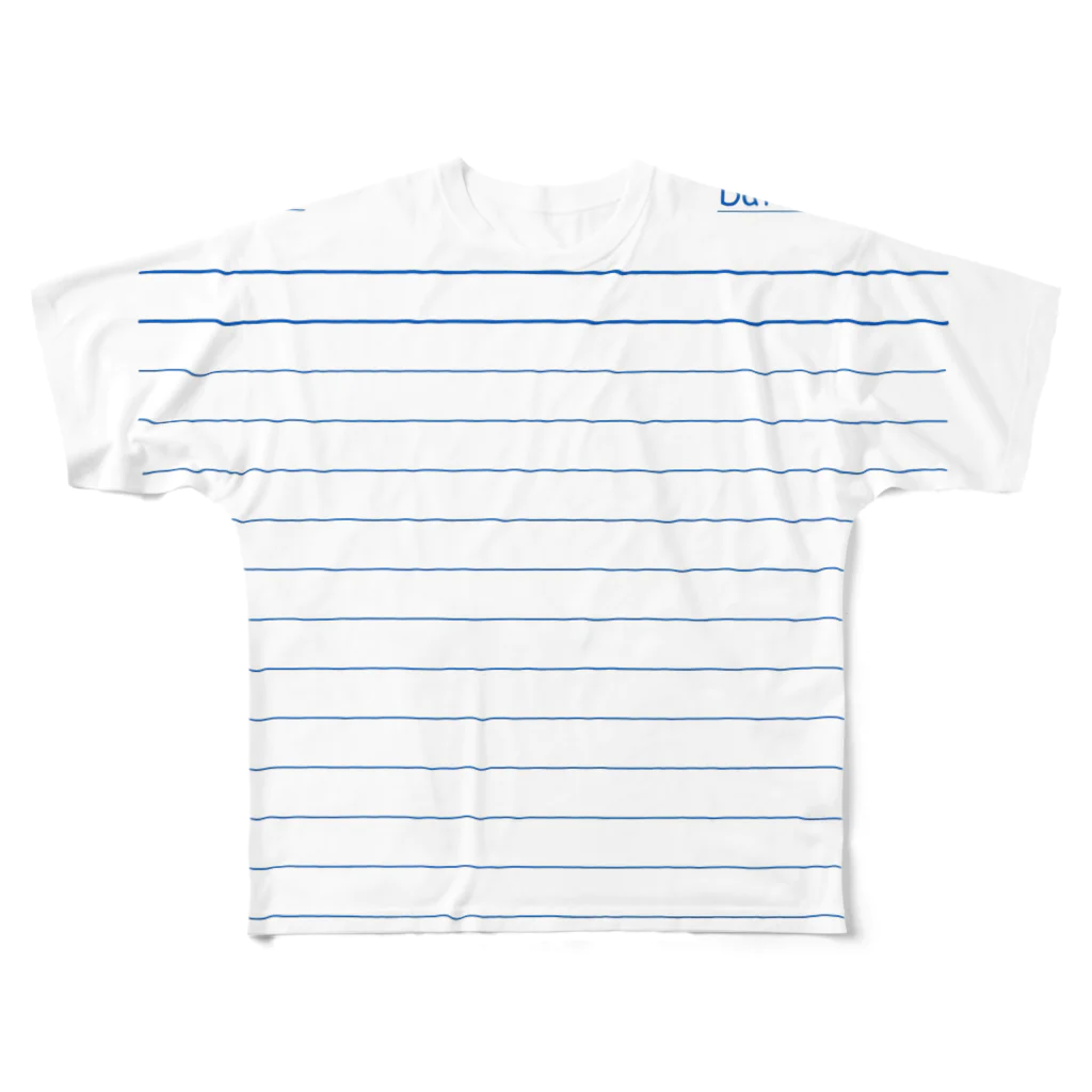 mela_zomaのボーダーかと思いきやノートだったTシャツ All-Over Print T-Shirt