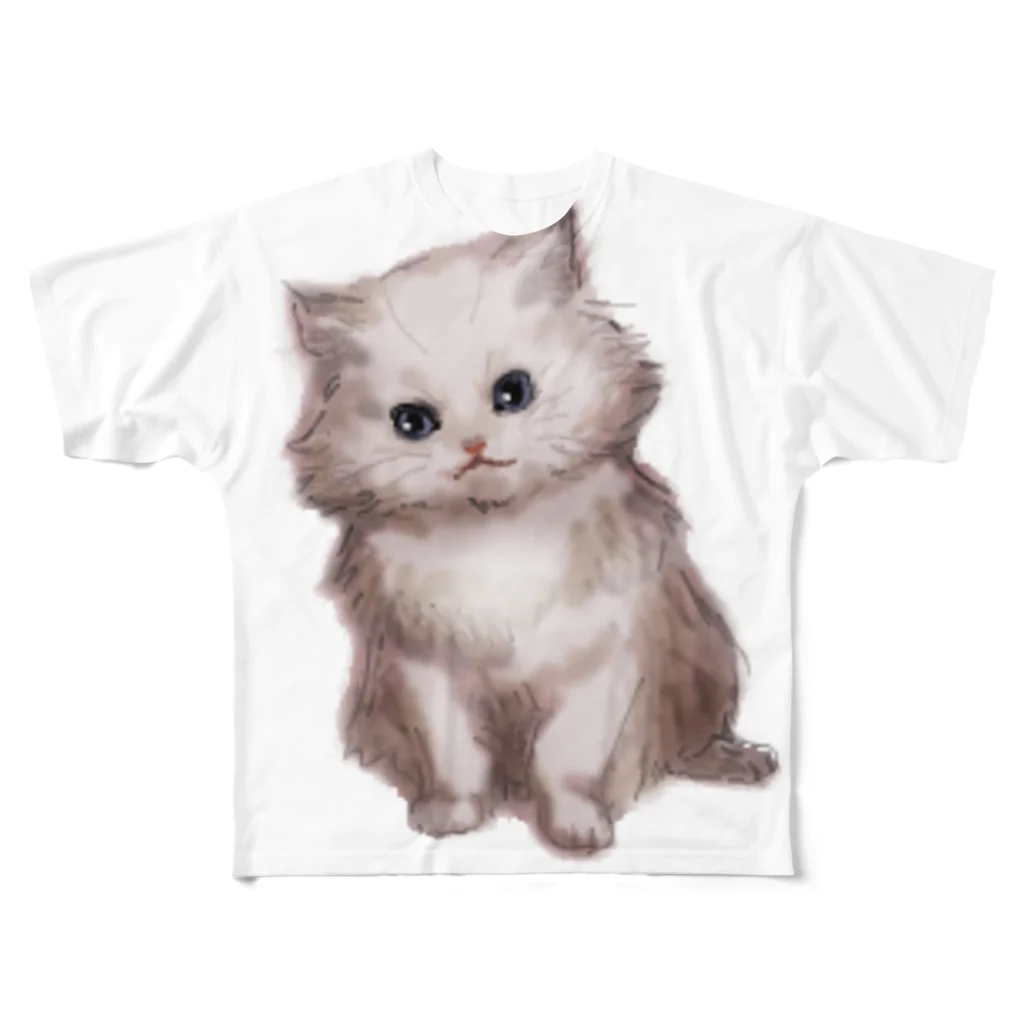 Merry roomのLoveCatシリーズ フルグラフィックTシャツ