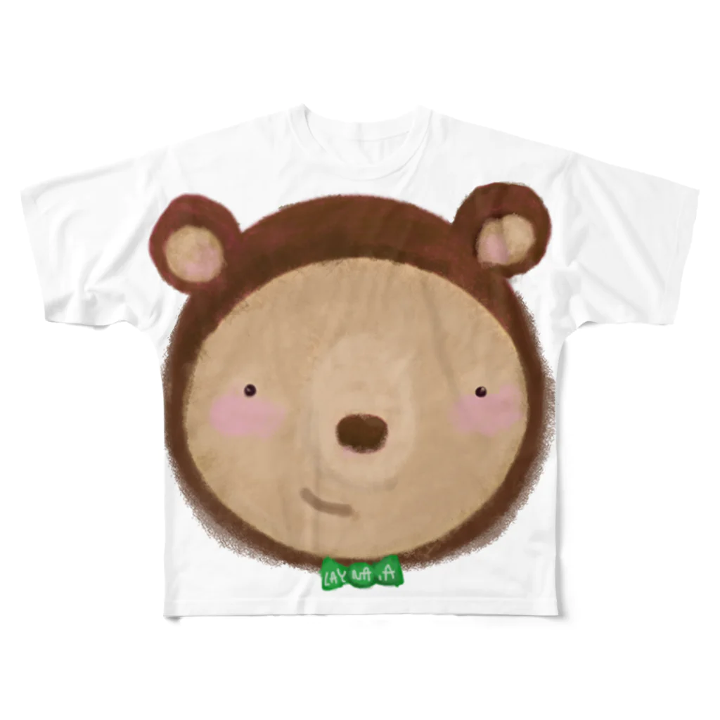 LAYNA ALLENのくまの子ポッケ(顔) All-Over Print T-Shirt