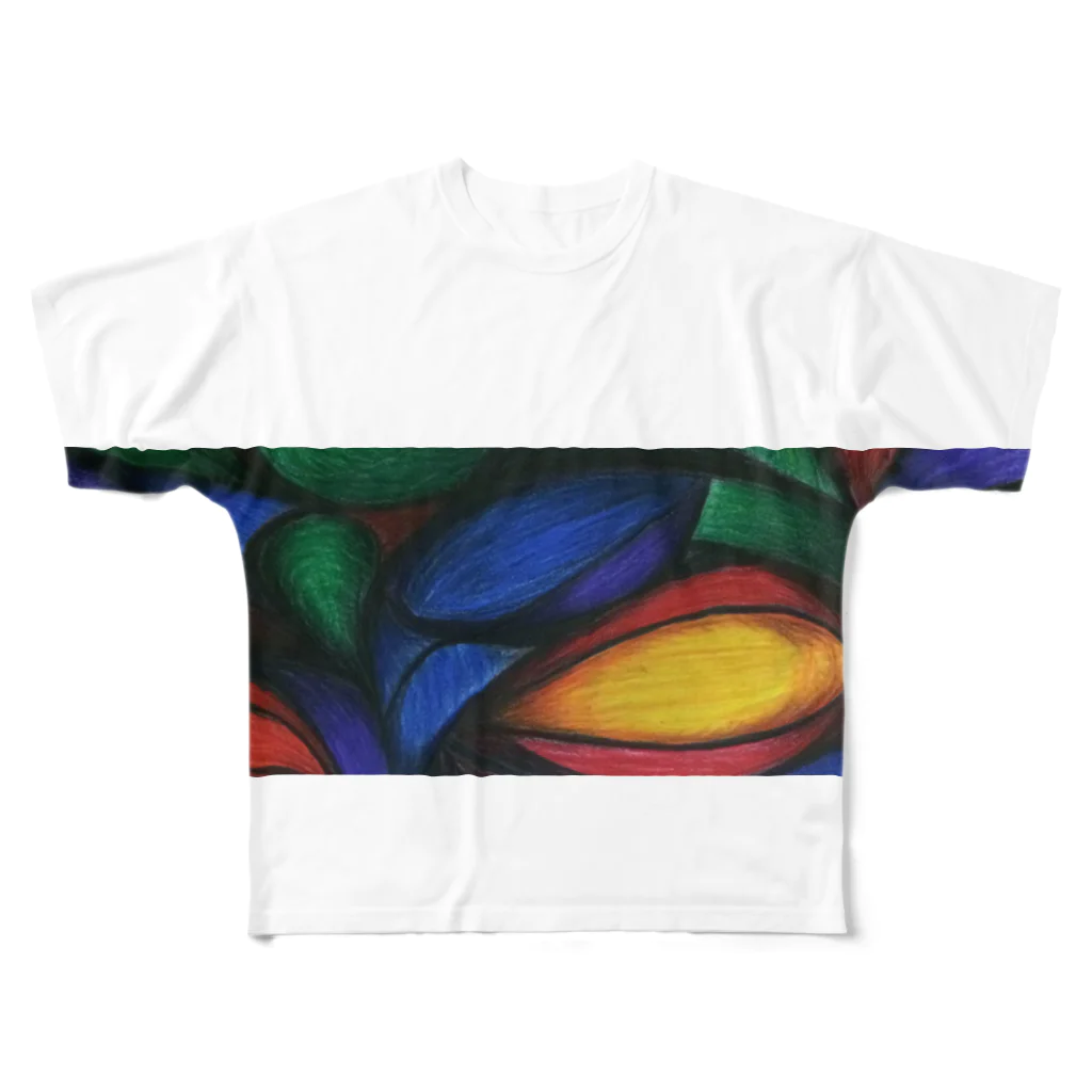 jjfreestylexxxxのジャングルロゴ フルグラフィックTシャツ