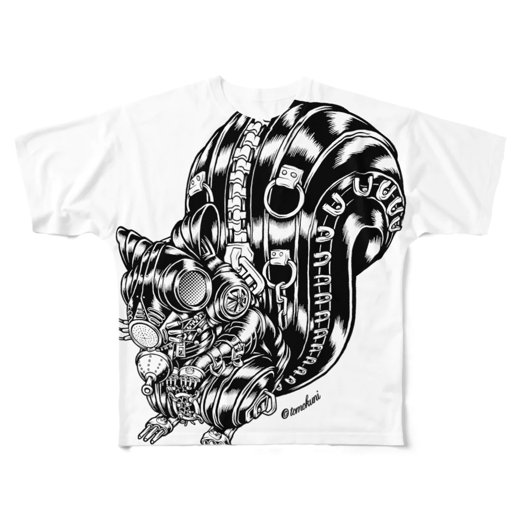 TOMOKUNIのAnimalia Kinky “ Black Squirrel ” フルグラフィックTシャツ