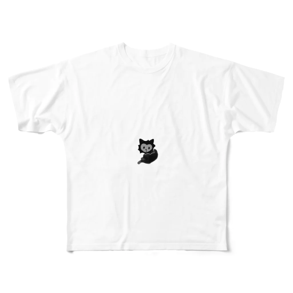 izumimimimimimiのトゲトゲハート猫 フルグラフィックTシャツ