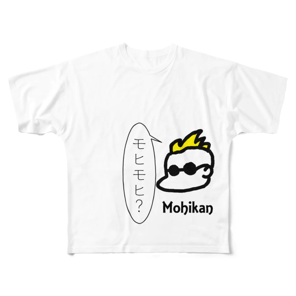 milkteayaroのモヒモヒ君 フルグラフィックTシャツ