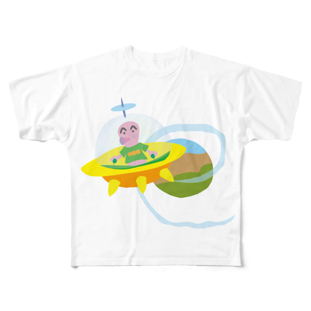 proxyのハロー宇宙人 フルグラフィックTシャツ