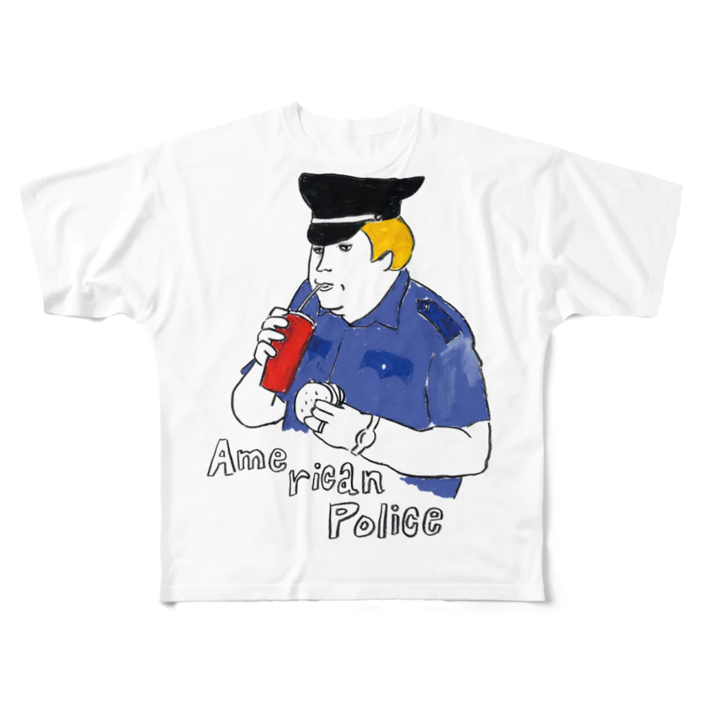 matsuorrrのAmerican Police All-Over Print T-Shirt