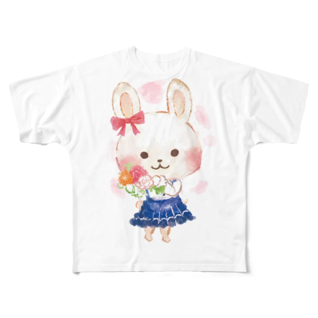 もじゃこのうさぎ フルグラフィックTシャツ