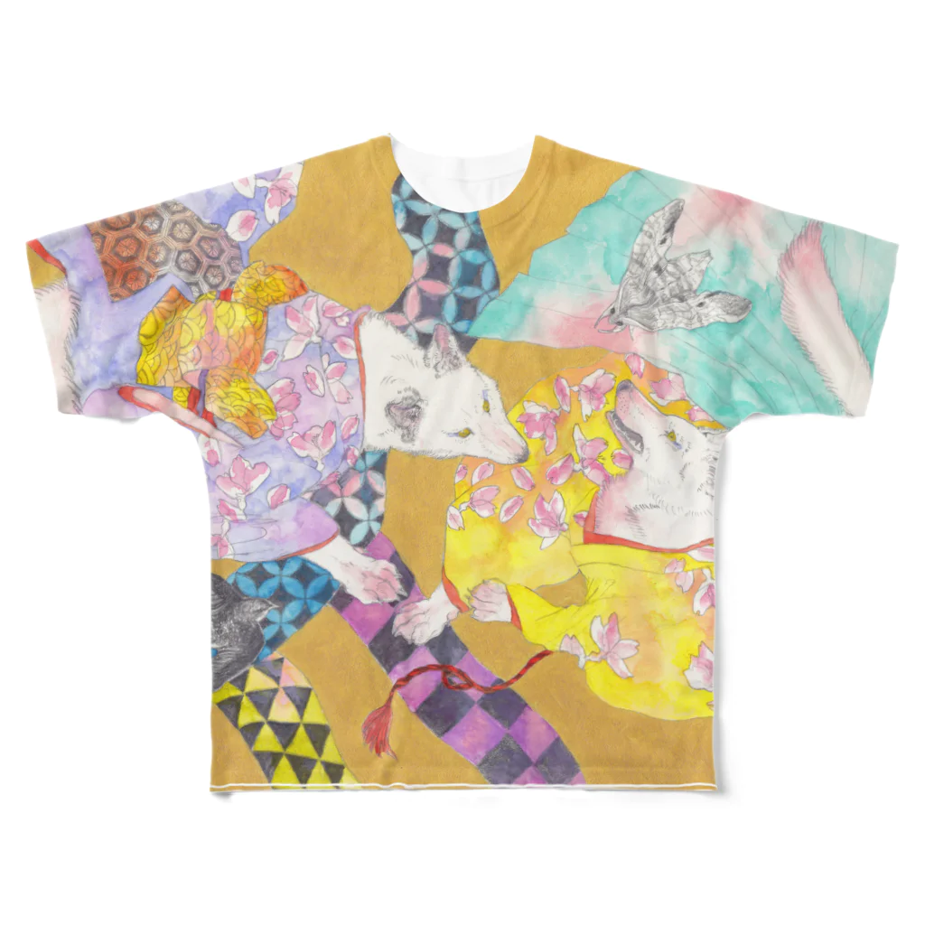 made blueの春を寿ぐ All-Over Print T-Shirt