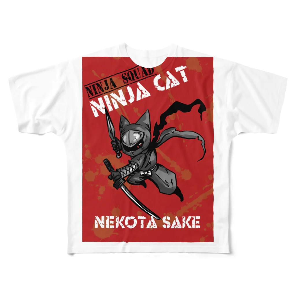 NINJA WARSのNINJA CAT All-Over Print T-Shirt