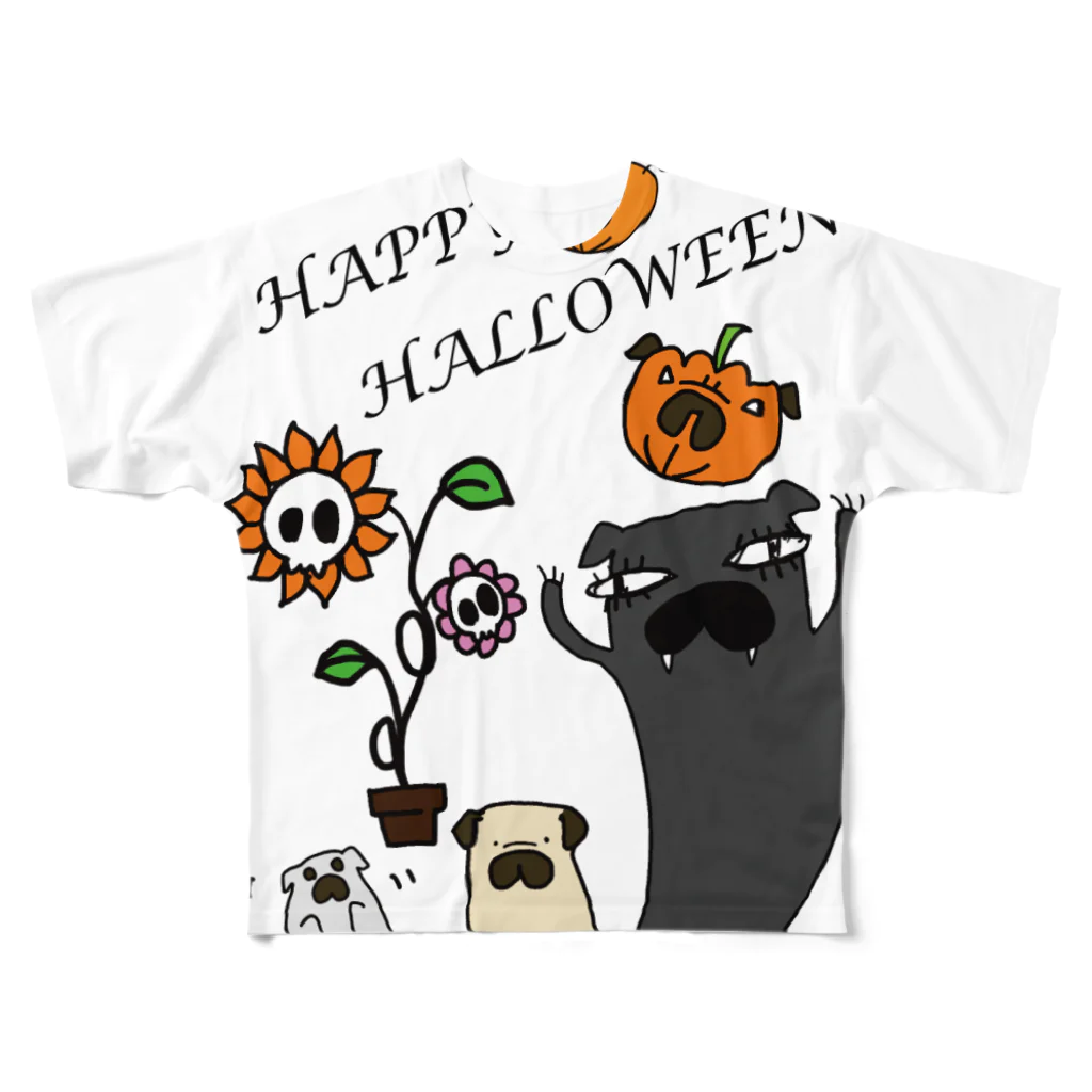 WANS.tokyoのパグハロウィン！ All-Over Print T-Shirt