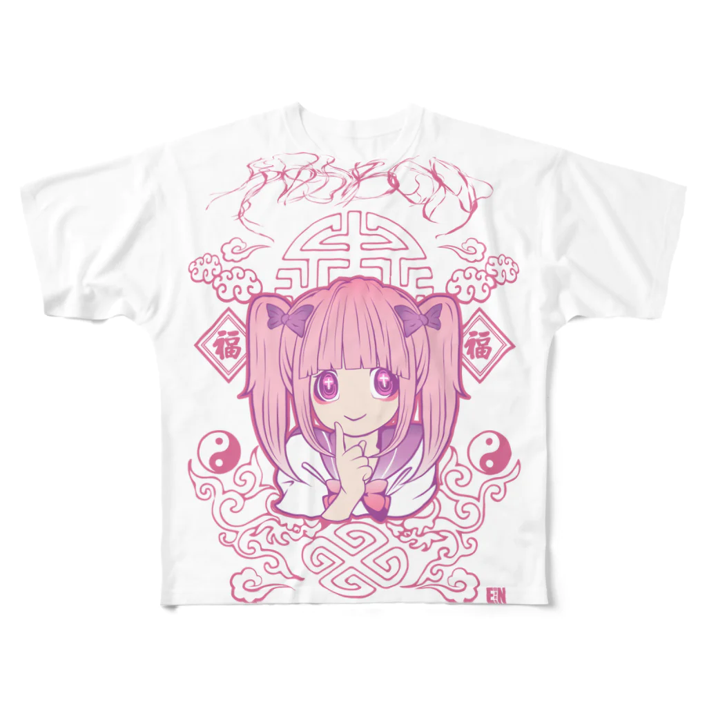 F2D webshopのゆめかわチャイナちゃん フルグラフィックTシャツ