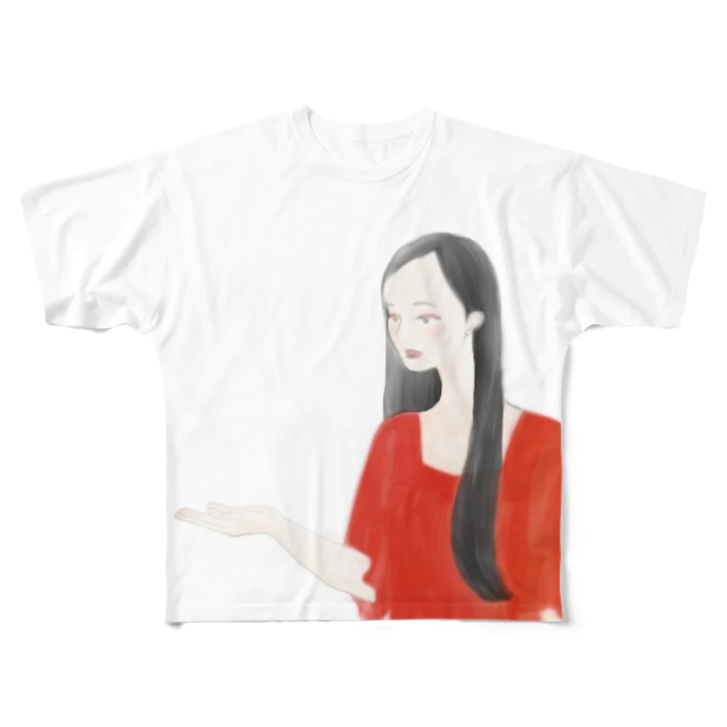 utatanekonoteの朱 All-Over Print T-Shirt