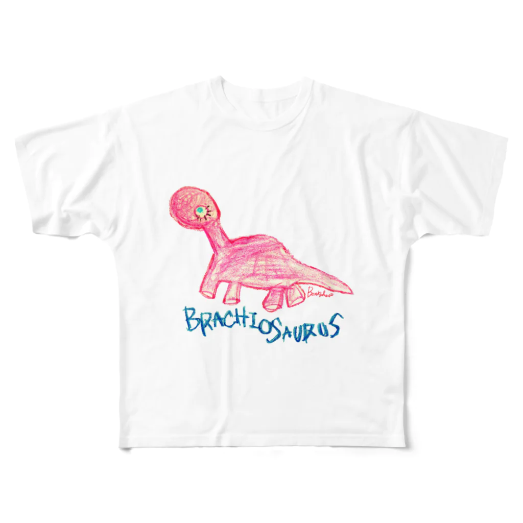 BenizakeのBrachiosaurus フルグラフィックTシャツ