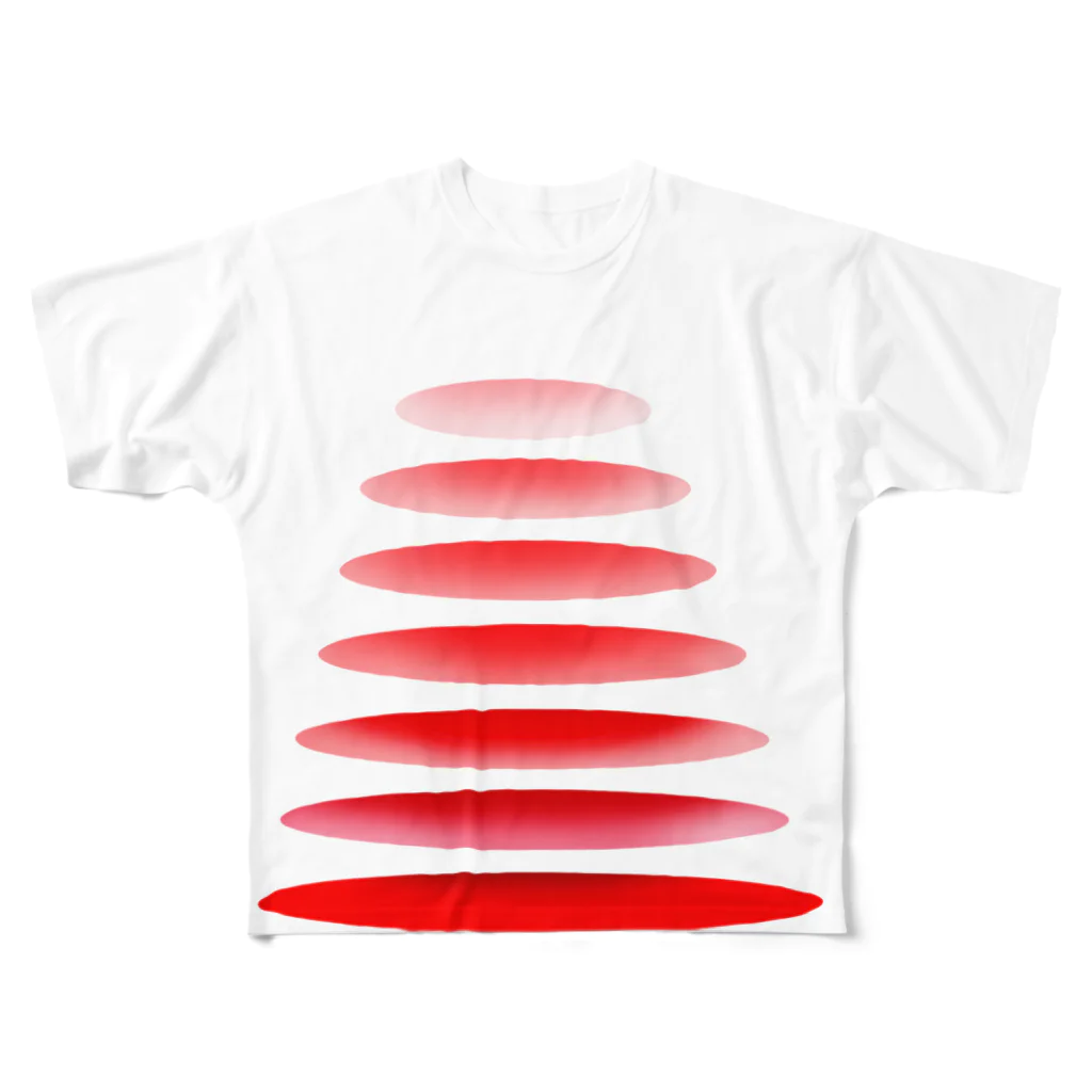 Qsarkの連なる輪　カラーその3 フルグラフィックTシャツ