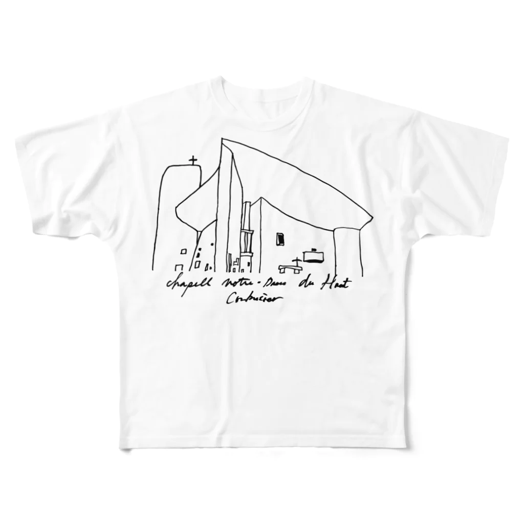 okky'sのコルビジェ ロンシャンの礼拝堂 All-Over Print T-Shirt