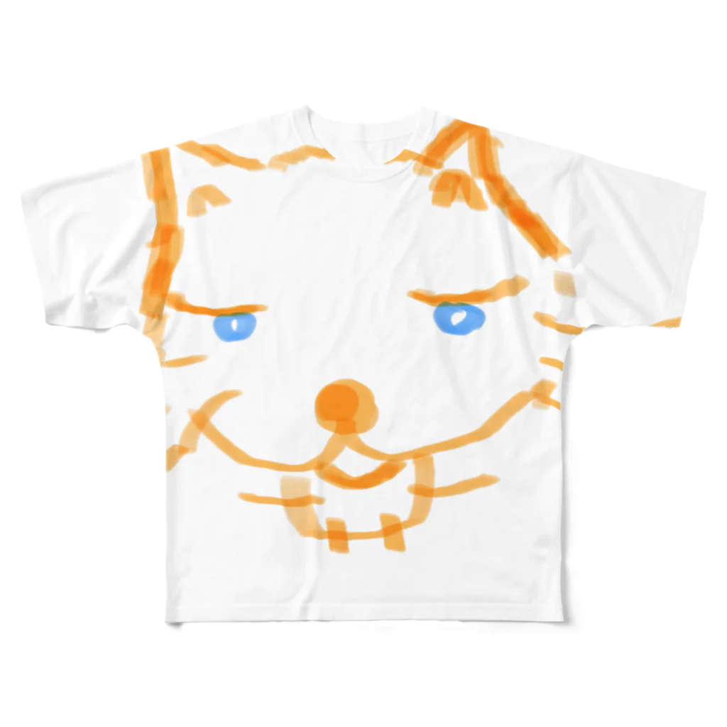 ライト・ケアのショップのオレンジ色の猫 ねこっと All-Over Print T-Shirt