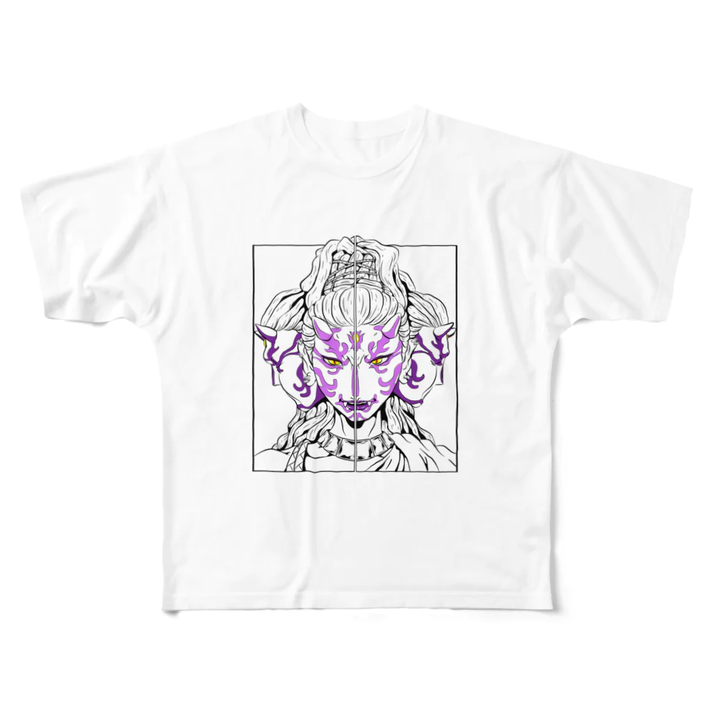 かさぎたすくの阿修羅・邪 All-Over Print T-Shirt