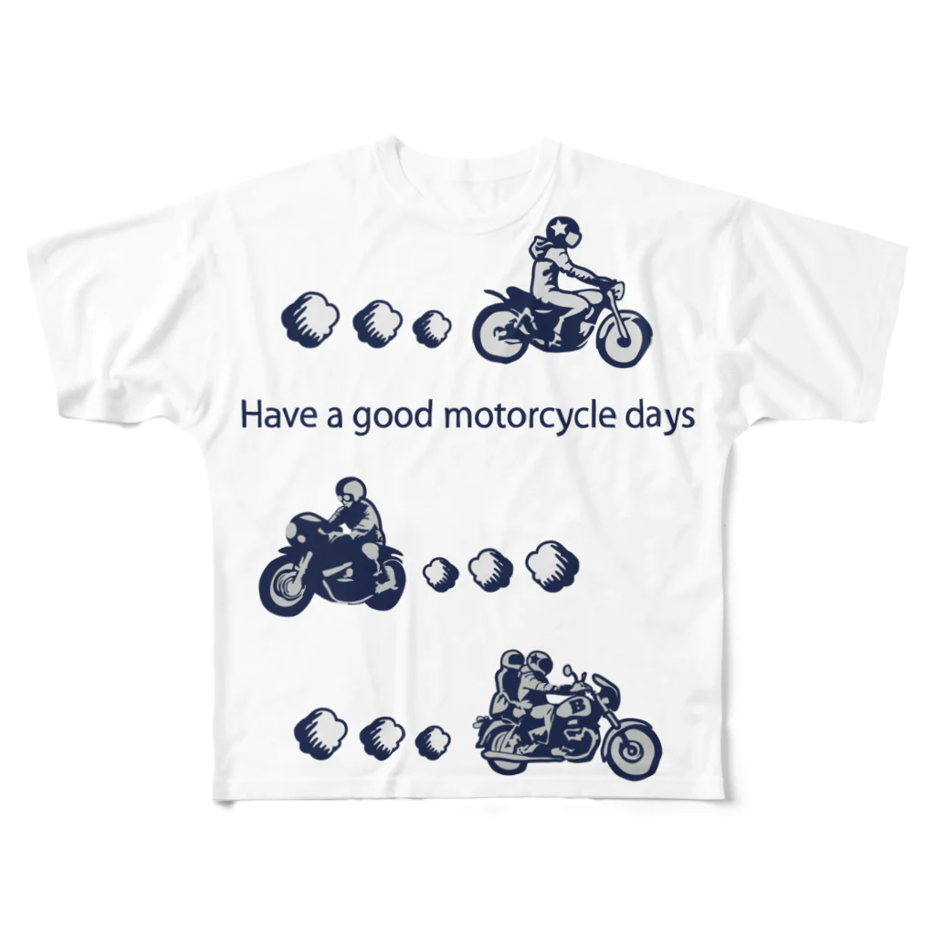 キッズモード某のモーターサイクル日記(NB) フルグラフィックTシャツ