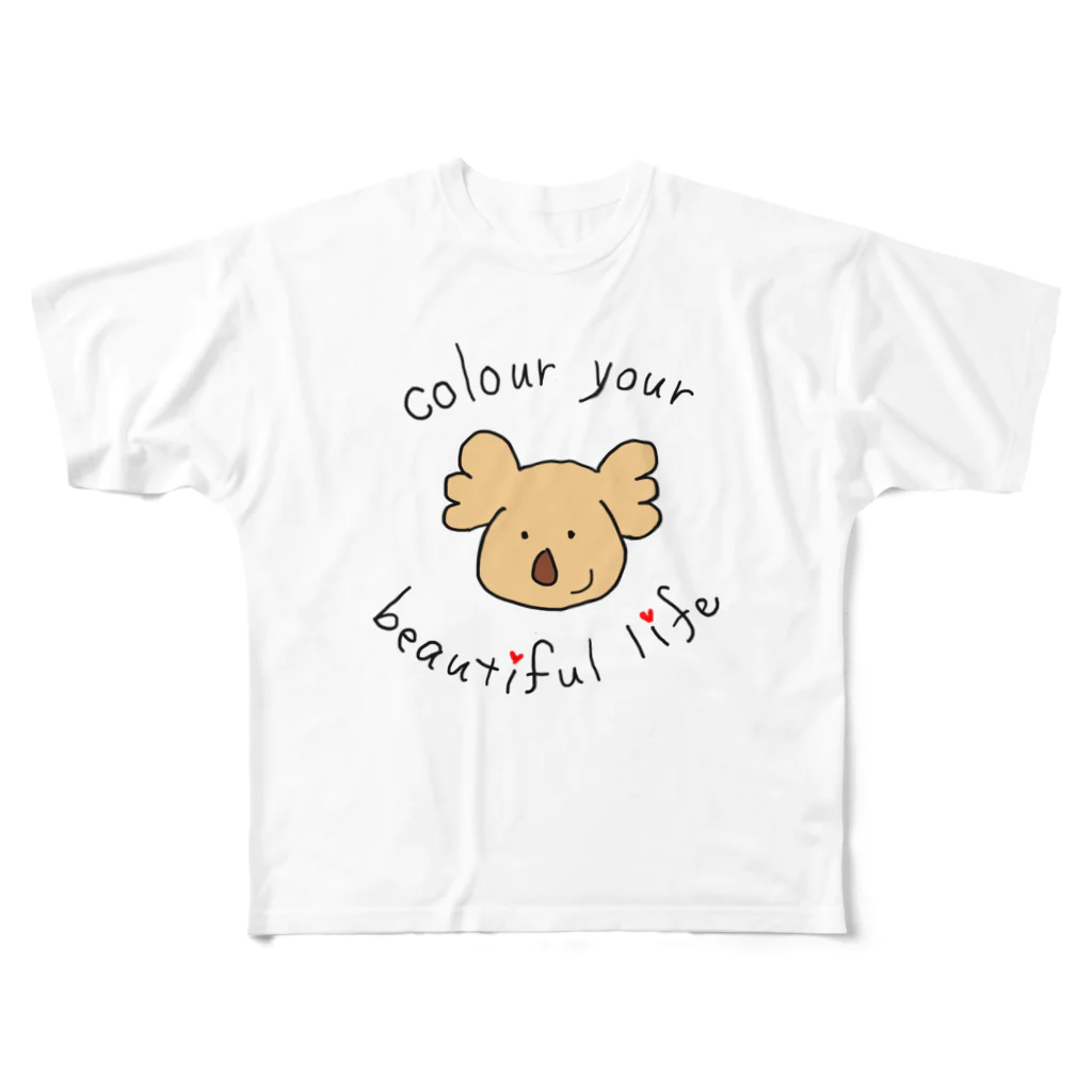 ayaminglishのコアラのだいだい - colour -  フルグラフィックTシャツ