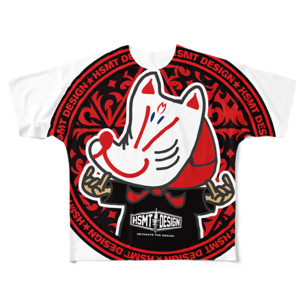 HSMT design@NO SK8iNGのHSMT design KITSUNE フルグラフィックTシャツ