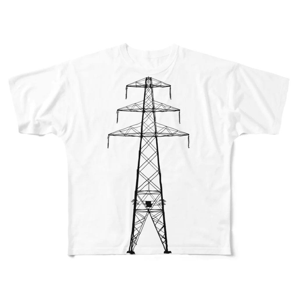 山中 透の鉄塔No.13 田舎鉄塔 All-Over Print T-Shirt