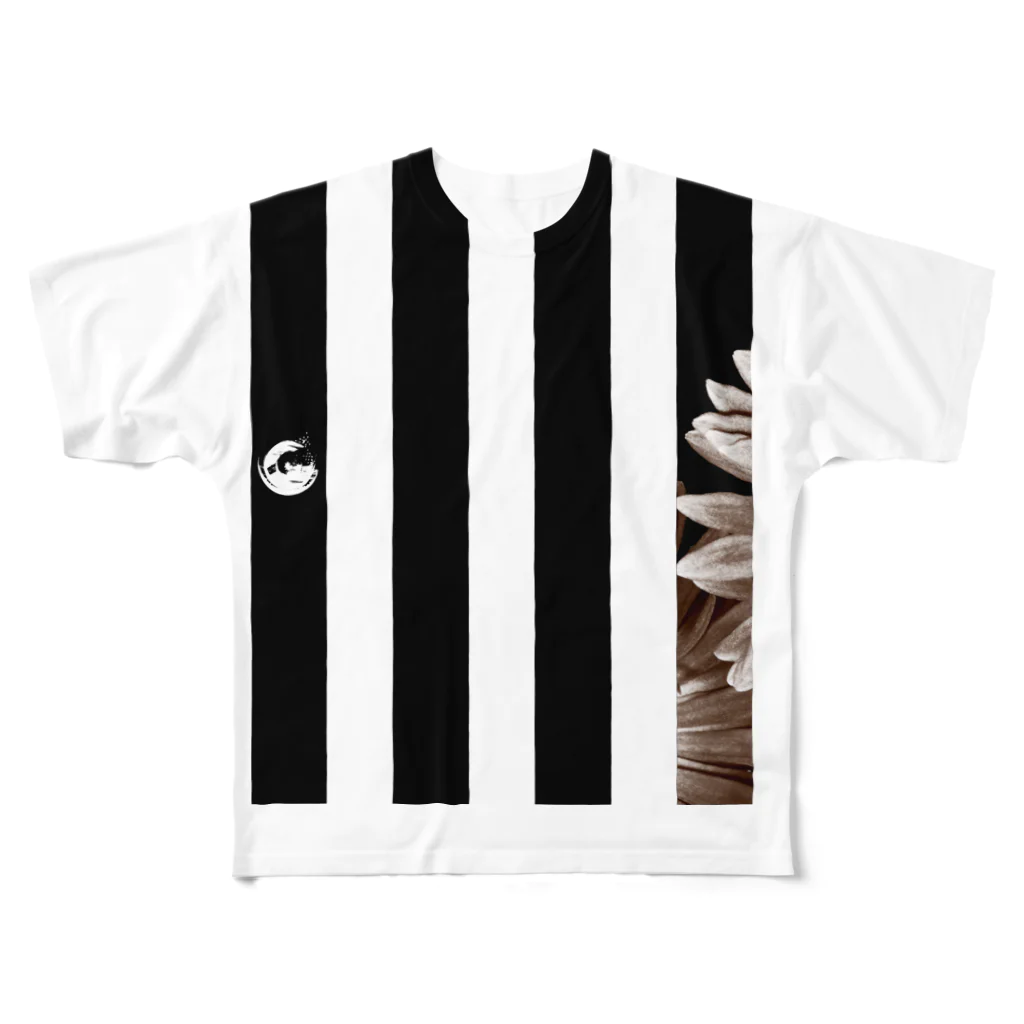 Gerbera/444INC SHOPの縦線T All-Over Print T-Shirt