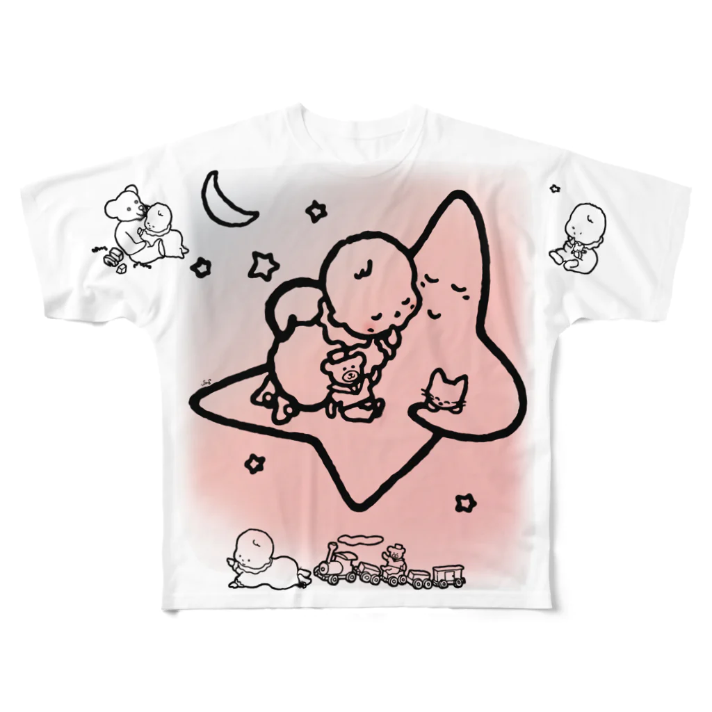 ずぅーっと。の「こどもごころのぽぉけっと。」FGTS11 All-Over Print T-Shirt