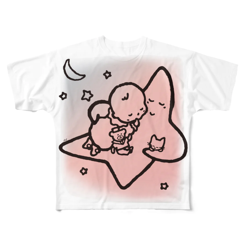 ずぅーっと。の「こどもごころのぽぉけっと。」FGTS03 All-Over Print T-Shirt