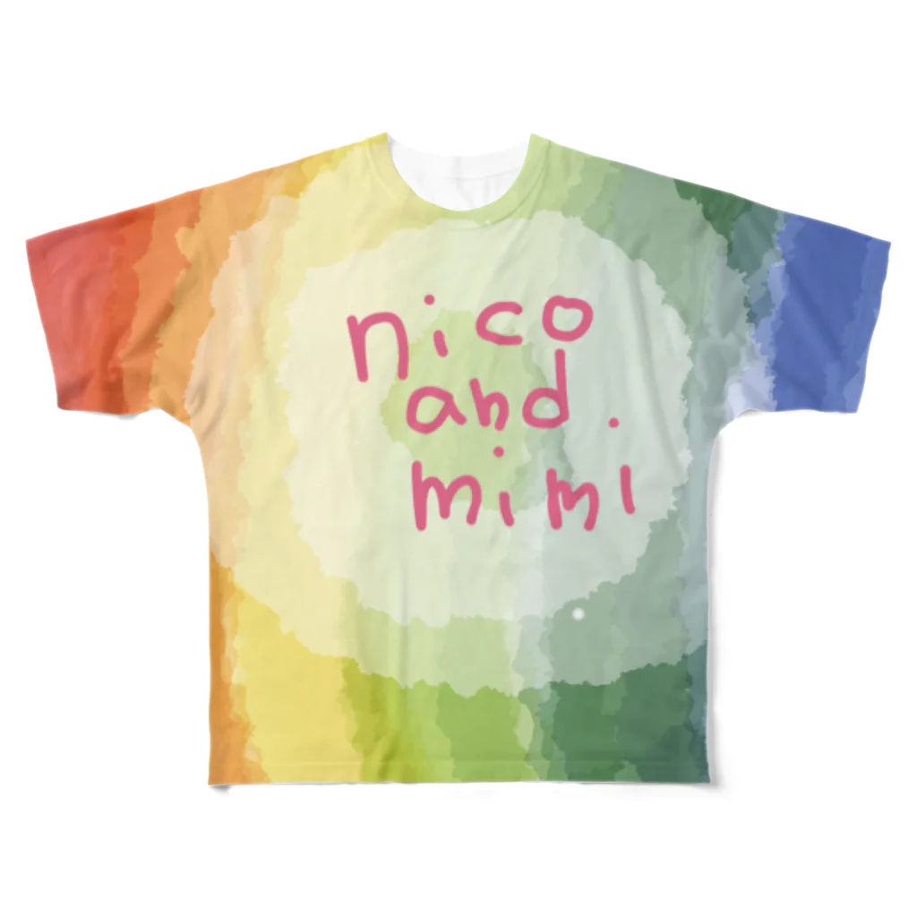 naokicchanのnicoandmimi06 フルグラフィックTシャツ