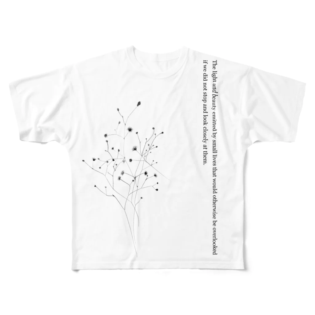 lsの霞草 フルグラフィックTシャツ