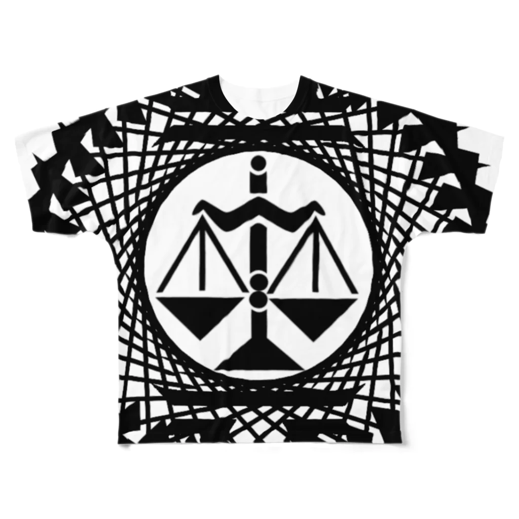 Satanicnの天秤座 Libra フルグラフィックTシャツ