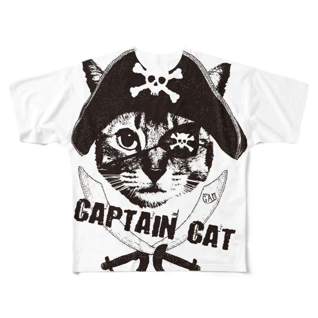 NobigaoのNobigao 海賊猫 All-Over Print T-Shirt