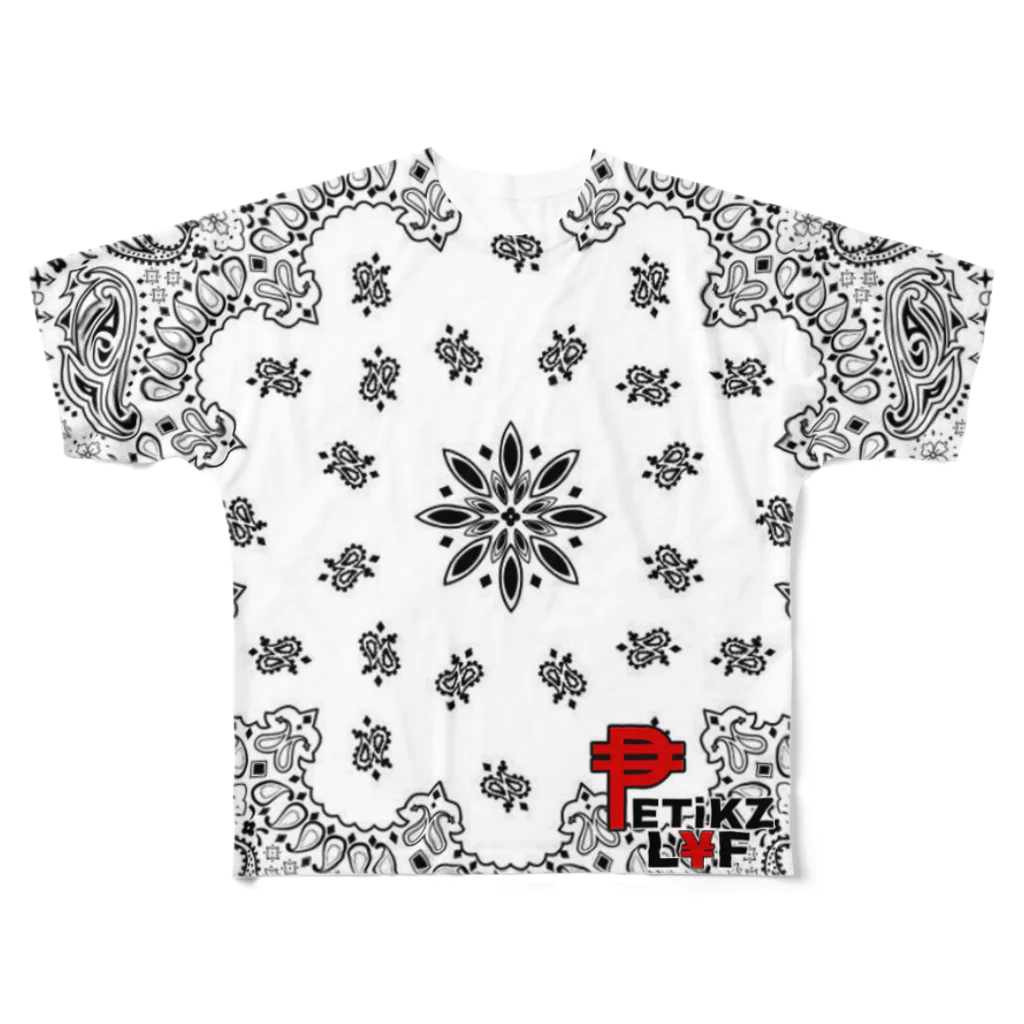 Petikz LYF ClothingのPLC - Bandana フルグラフィックTシャツ