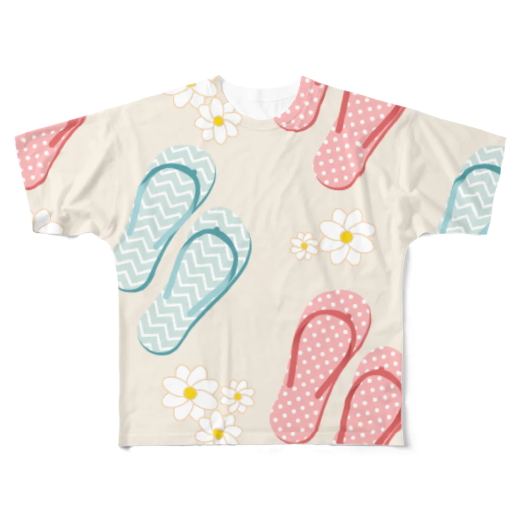 beautiful_aのサンダル All-Over Print T-Shirt