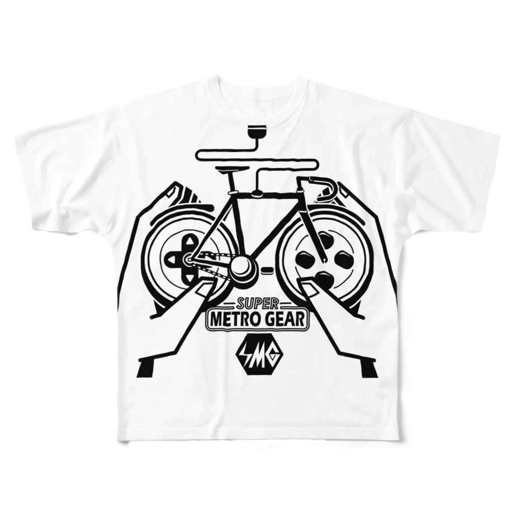 nidan-illustrationの"SUPER METRO GEAR" #2 フルグラフィックTシャツ