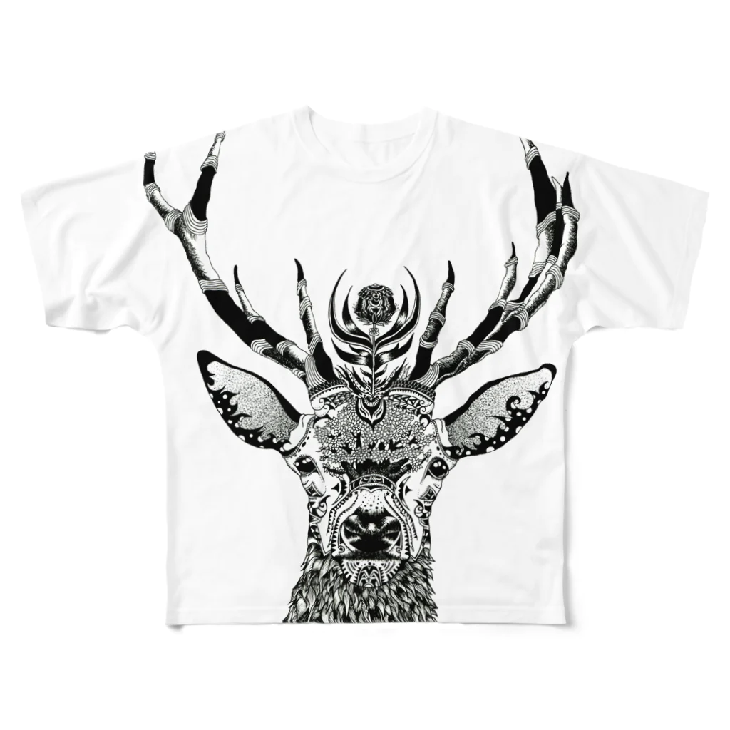 Yusuke-Kubozukaの鹿 フルグラフィックTシャツ