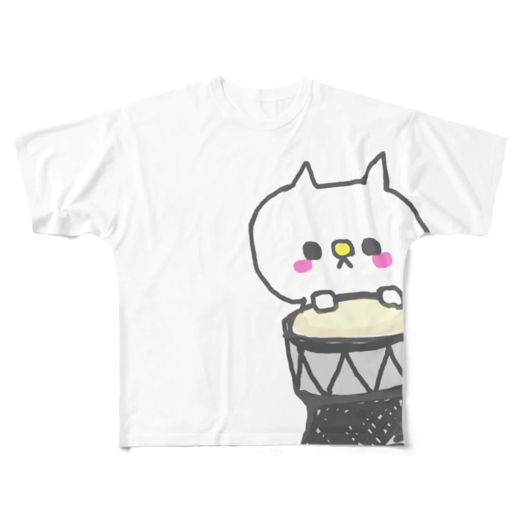 住吉ぬこたのボンゴを叩くよ All-Over Print T-Shirt