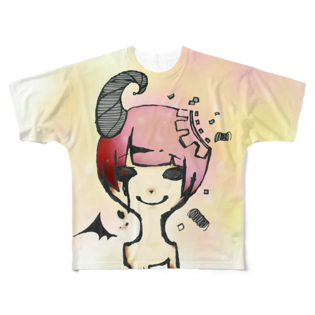 HechOのアトモス-Pink- All-Over Print T-Shirt