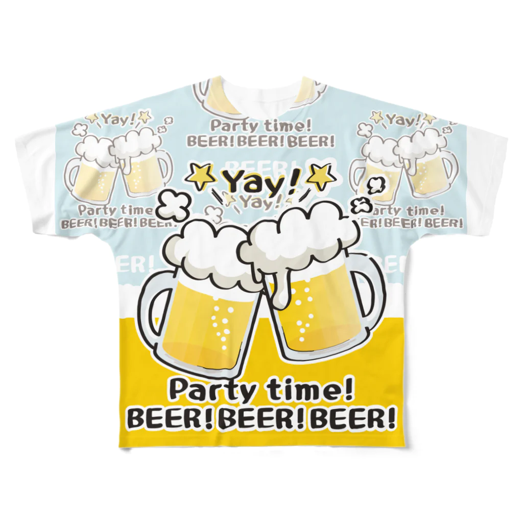 イラスト MONYAAT のBEER!BEER!BEER!*C All-Over Print T-Shirt