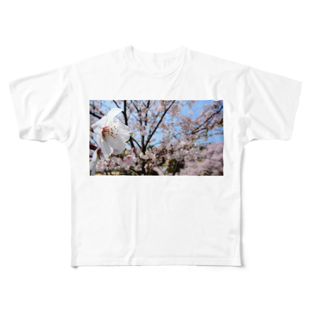 臥龍の桜3 フルグラフィックTシャツ