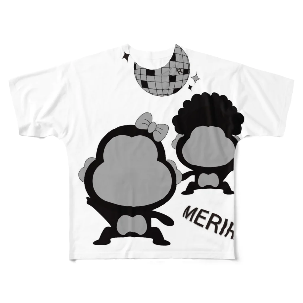 MERIRAのミラーボールMERIRA フルグラフィックTシャツ