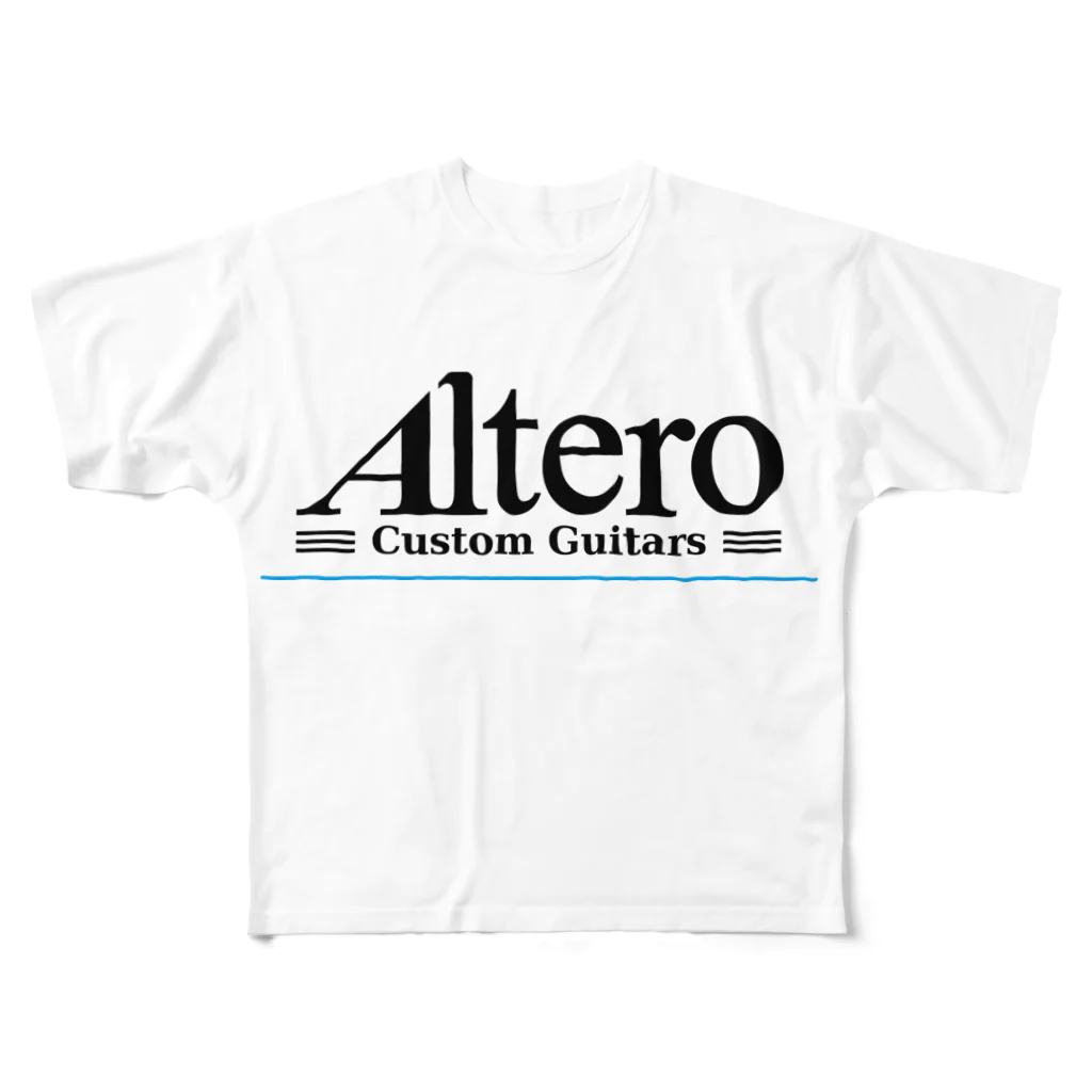 Altero_Custom_GuitarsのAltero Custom Guitars02（淡色向け） All-Over Print T-Shirt