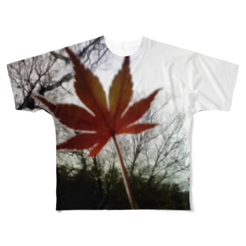 ちょっと夢見るわんだーらんどの木立と紅葉 All-Over Print T-Shirt