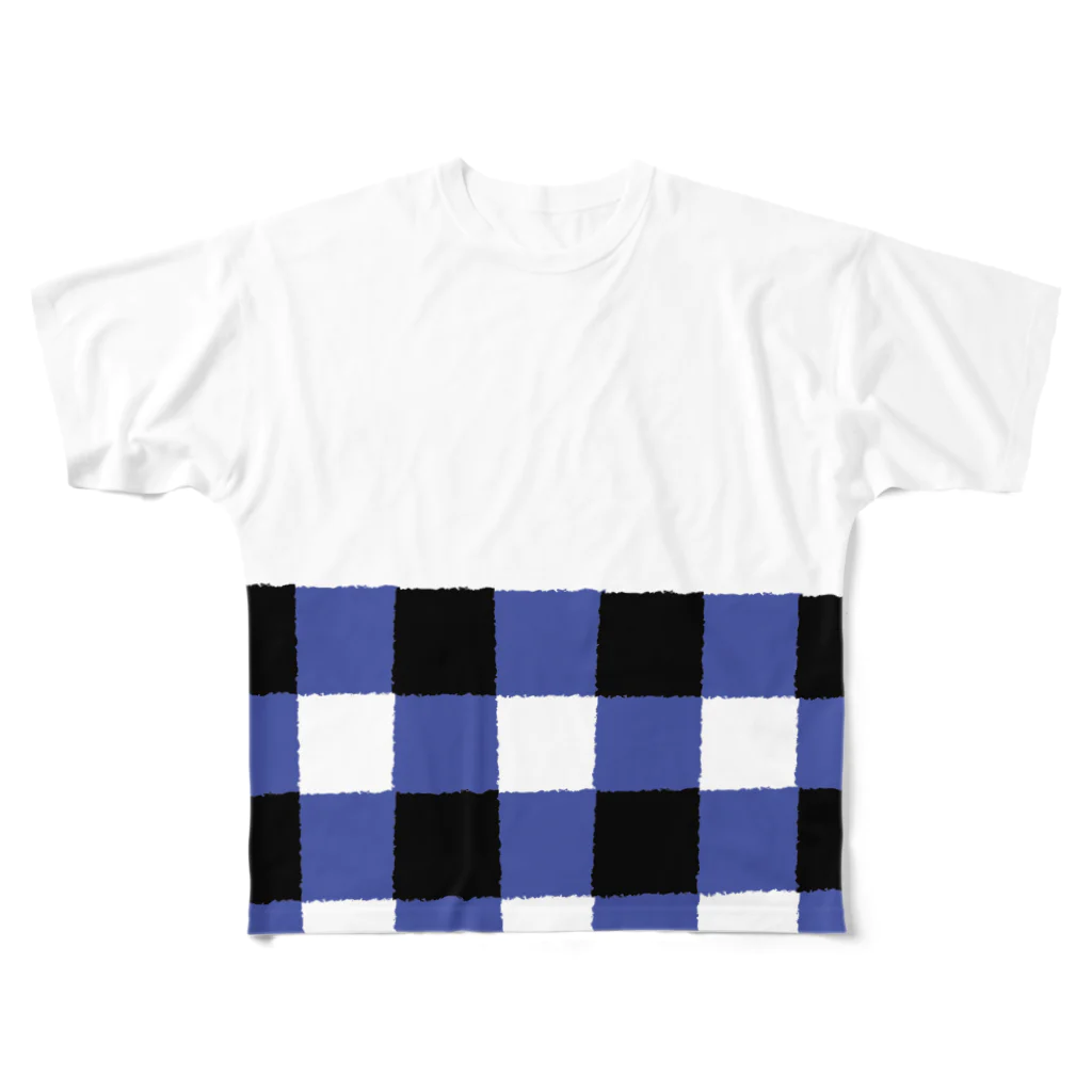 つぼいたけしのGINGHAM All-Over Print T-Shirt